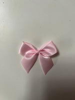 Pink Satin Bows - Self Adhesive - 5cm - pack of 12