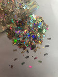Ho Ho Ho Glitter  - Christmas - Silver