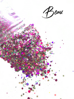 Beau Glitter - Chunky Mix - pink
