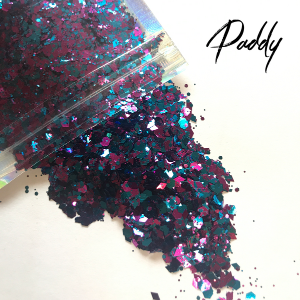 Paddy Glitter - Chunky Mix - Purple-Blue