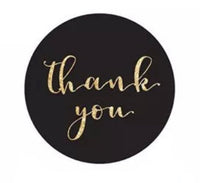 Thank you  Stickers - Black