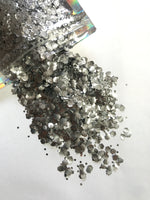 Dazzle Glitter - Metallic Crinkle Silver