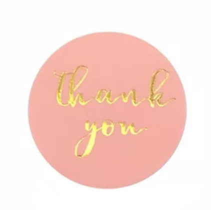 Thank You Stickers - Pink