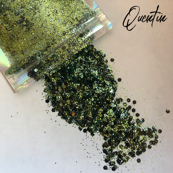 Quentin Glitter - Chunky Mix - Gold/green - Gold