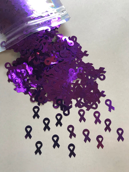 Awareness Ribbon Glitter - Purple