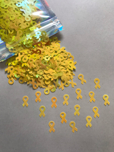 Awareness Ribbon Glitter - Yellow