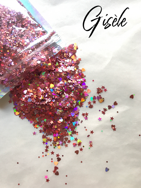 Gisele Glitter  - Chunky Star-Heart Mix