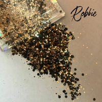 Robbie Glitter - Chunky Mix - Black - Gold