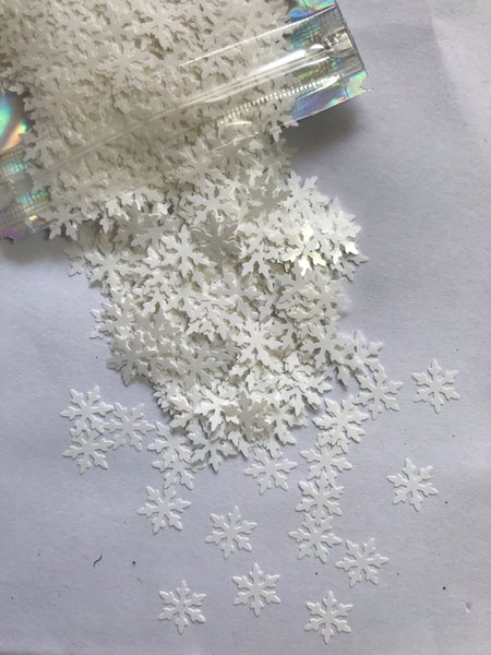Snowflake Glitter  - White