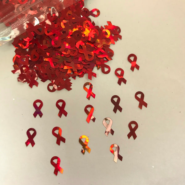 Awareness Ribbon Glitter - Red