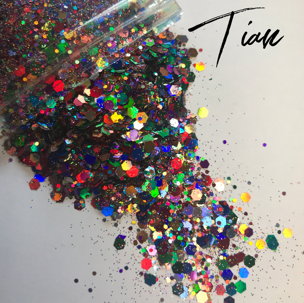 Tian Glitter  - Chunky Mix - Multicoloured