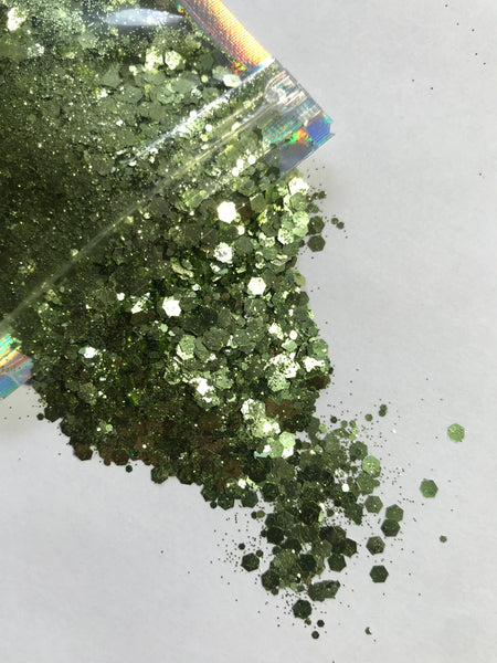 Chunky Mix Bio Glitter - Pastel Green