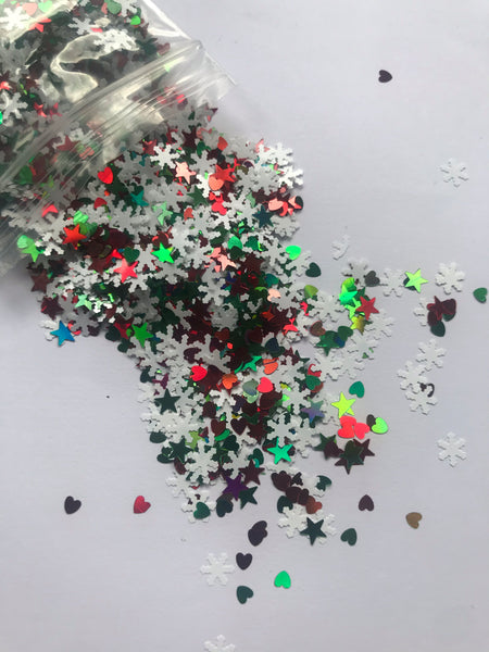 Snowflake Glitter  - Christmas Chunky Mix