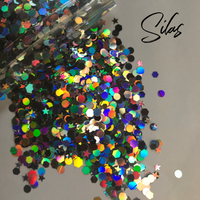 Silas Glitter - Chunky Mix - Silver - Holographic