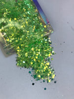 Willow Glitter - Bright Iridescent - Green