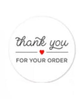 Thank you for your Order Stickers