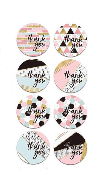 Thank You Stickers - Mixed Design Roll